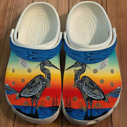 Crane Art Clogs Shoes for Adults & Kids