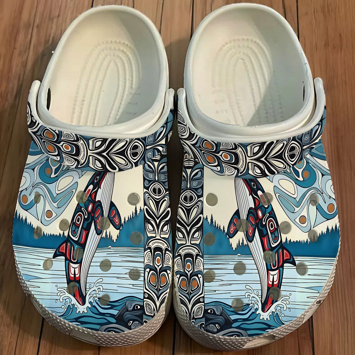 Native Orca Art Clogs Shoes for Adults & Kids