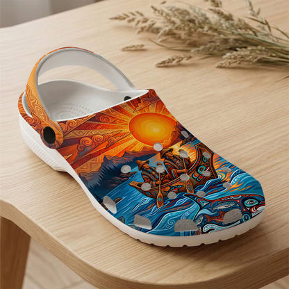 Native Orca Art Clogs Shoes for Adults & Kids