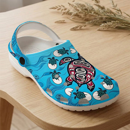 Native Turtle Art Clogs Shoes for Adults & Kids