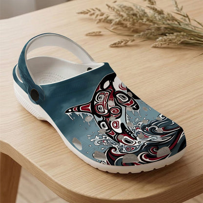Native Orca Art Clogs Shoes for Adults & Kids