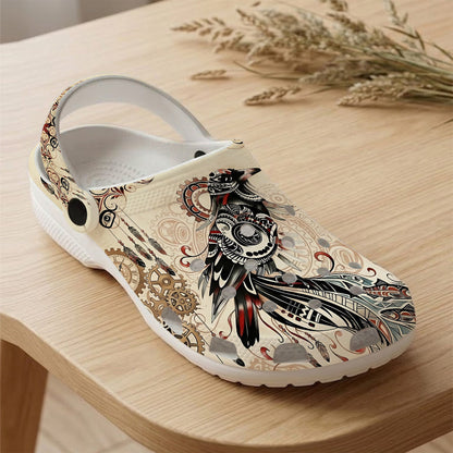 Native Bird Art Clogs Shoes for Adults & Kids