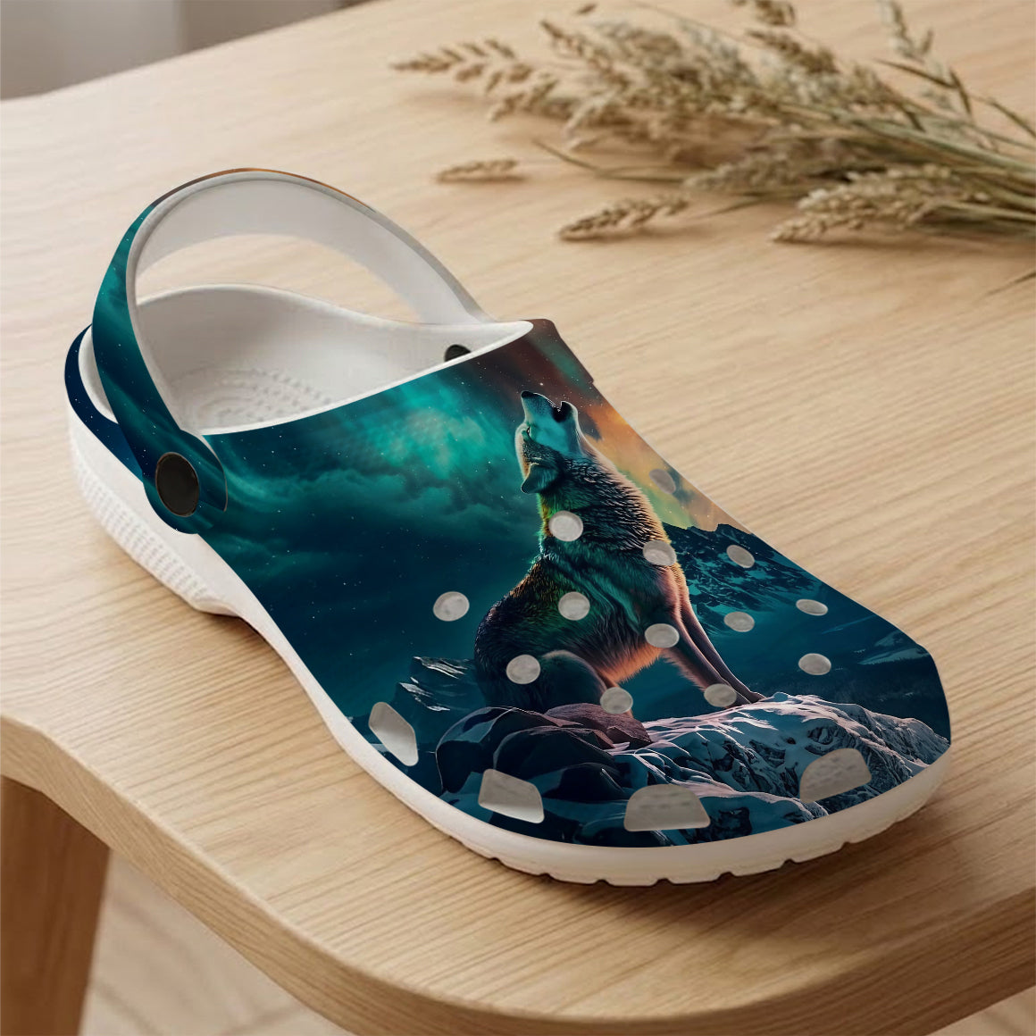 Wolf Art Clogs Shoes for Adults & Kids