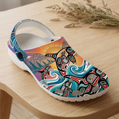 Native Orca Art Clogs Shoes for Adults & Kids
