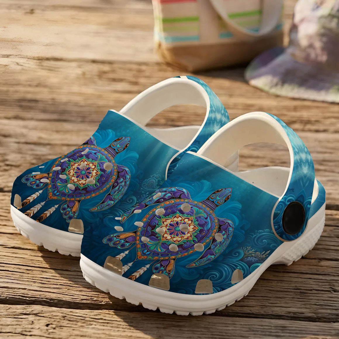 Native Turtle Art Clogs Shoes for Adults & Kids