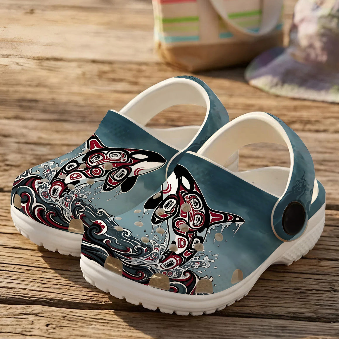Native Orca Art Clogs Shoes for Adults & Kids