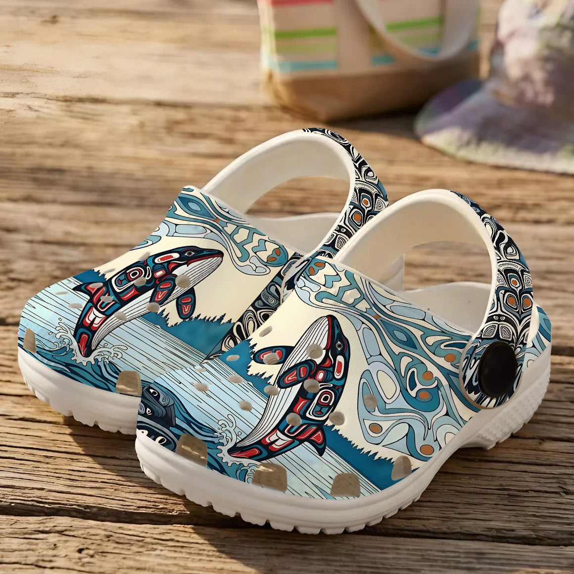 Native Orca Art Clogs Shoes for Adults & Kids