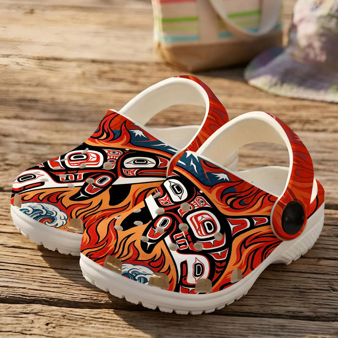 Native Orca Pattern Clogs Shoes for Adults & Kids