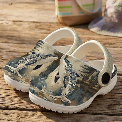 Native Orca Art Clogs Shoes for Adults & Kids