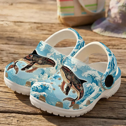 Native Orca Art Clogs Shoes for Adults & Kids