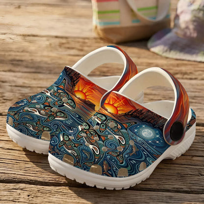 Native Orca Art Clogs Shoes for Adults & Kids