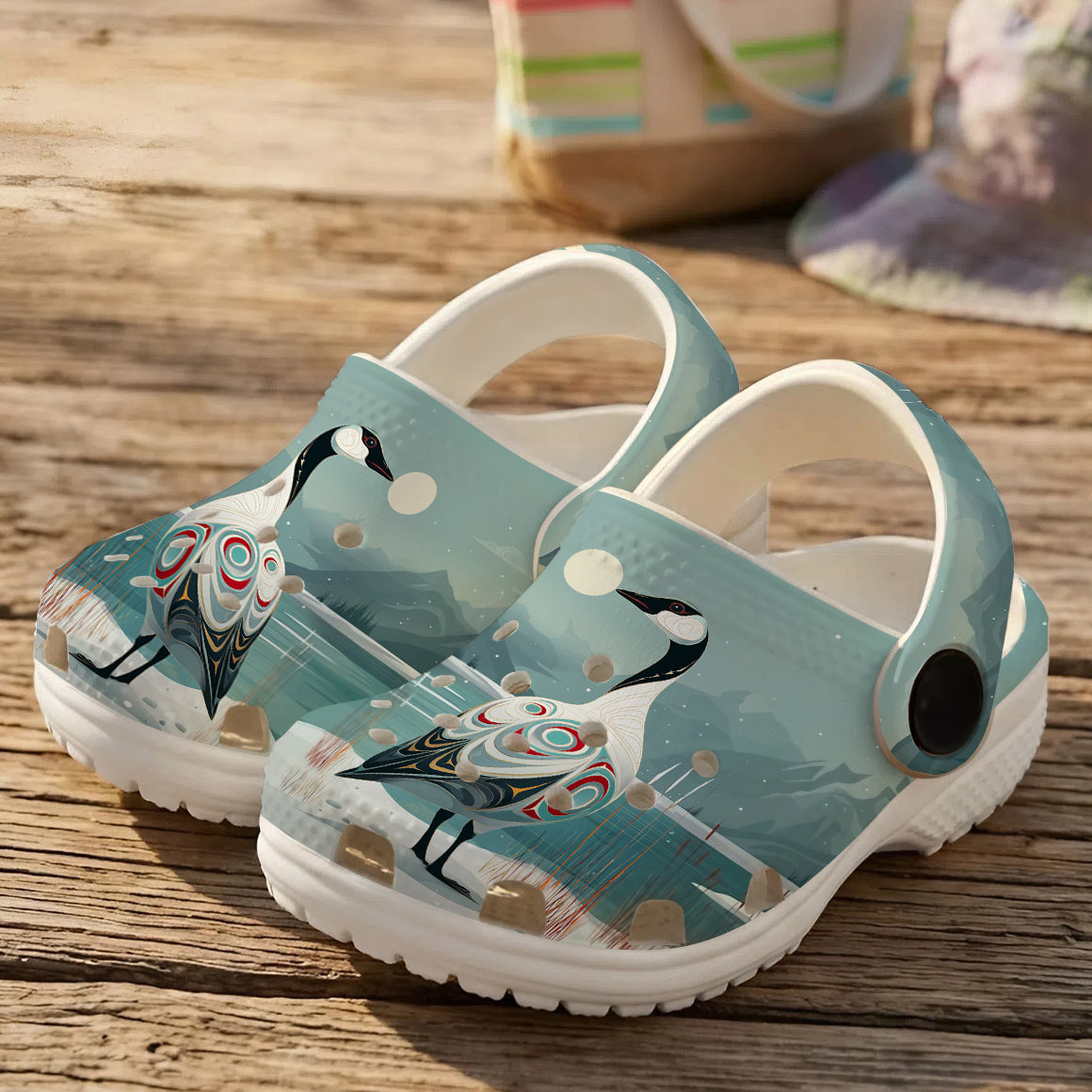 Native Goose Art Clogs Shoes for Adults & Kids