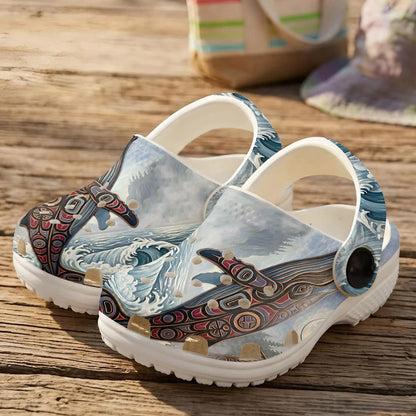 Native Orca Pattern Clogs Shoes for Adults & Kids