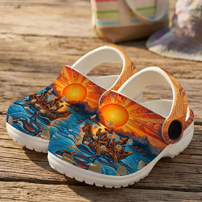Native Orca Art Clogs Shoes for Adults & Kids