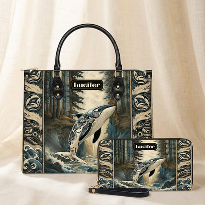 Orca Ocean Legacy Personalized Leather Bag