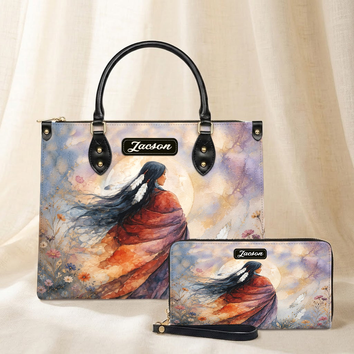 Free Woman Spirit Personalized Leather Bag