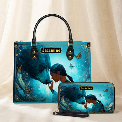 Moonlit Wild Harmony Personalized Leather Bag