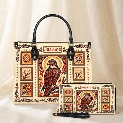 Crimson Hawk Legacy Personalized Leather Bag