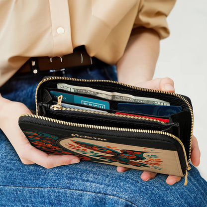 Hummingbird Ember Bloom Personalized Leather Bag
