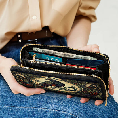 Raven Midnight Wisdom Personalized Leather Bag