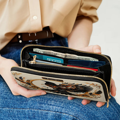 Raven Eternal Wings Personalized Leather Bag