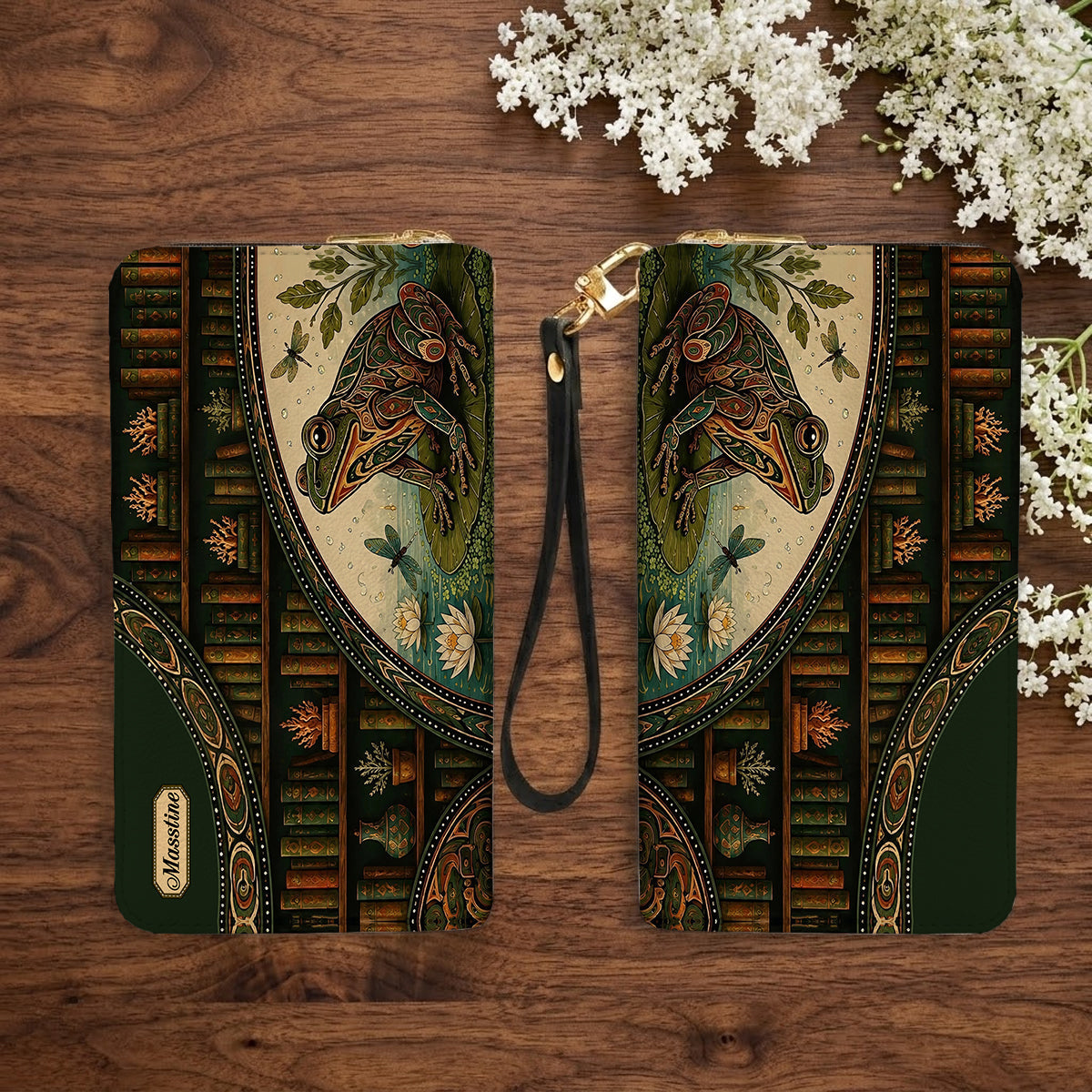 Emerald Frog Harmony Personalized Leather Bag