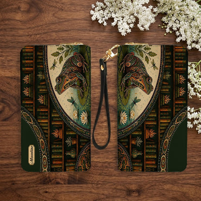 Emerald Frog Harmony Personalized Leather Bag