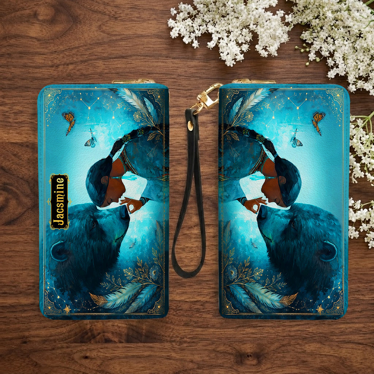 Moonlit Wild Harmony Personalized Leather Bag