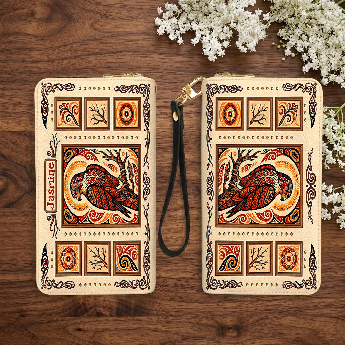 Crimson Hawk Legacy Personalized Leather Bag