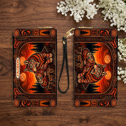 Ember Wolf Legacy Personalized Leather Bag