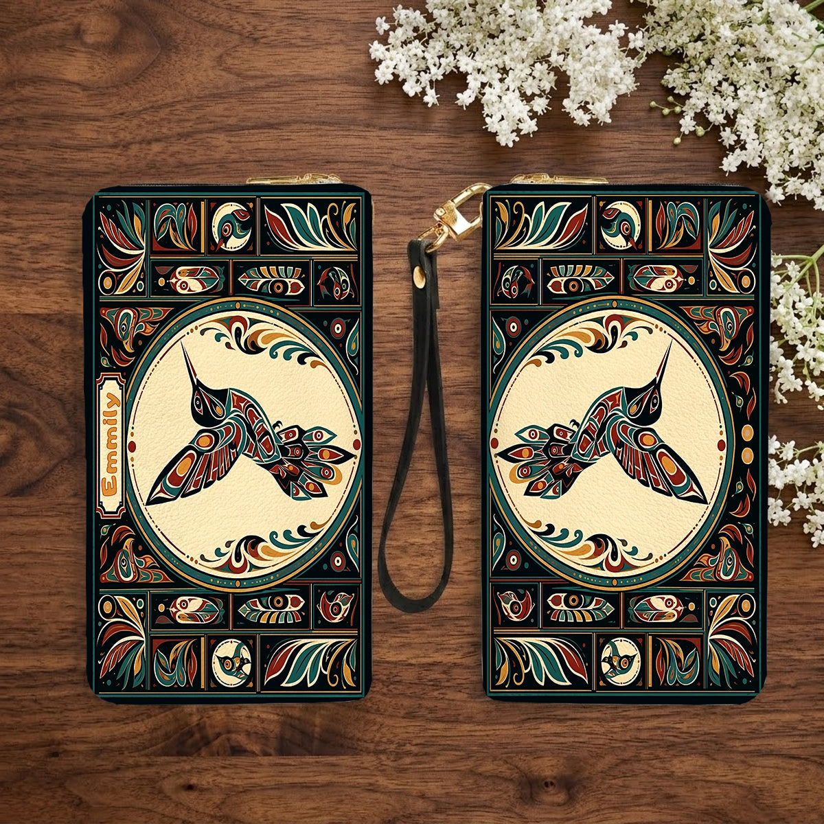 Hummingbird Eternal Grace Personalized Leather Bag