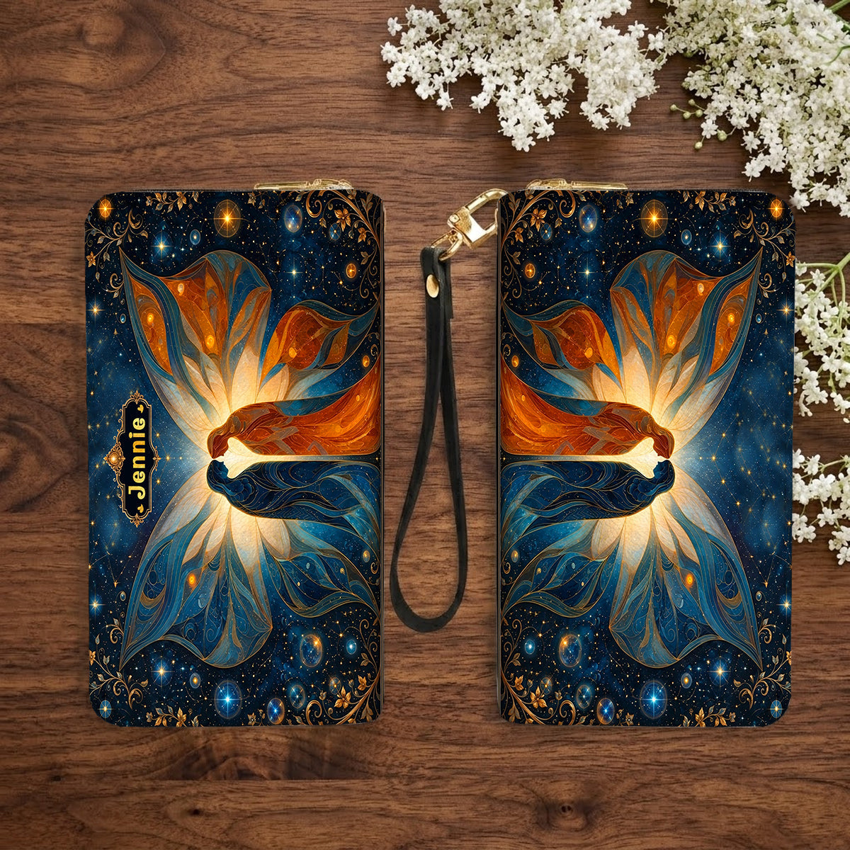 Twin Souls Embrace Personalized Leather Bag