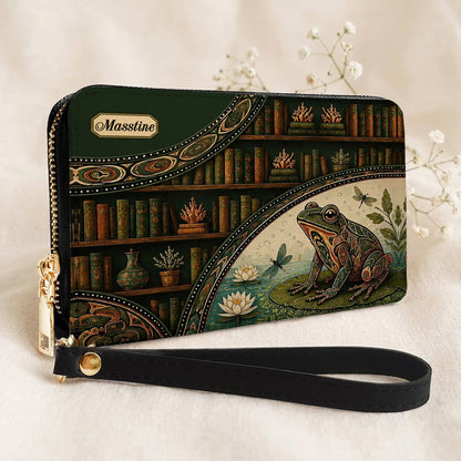 Emerald Frog Harmony Personalized Leather Bag