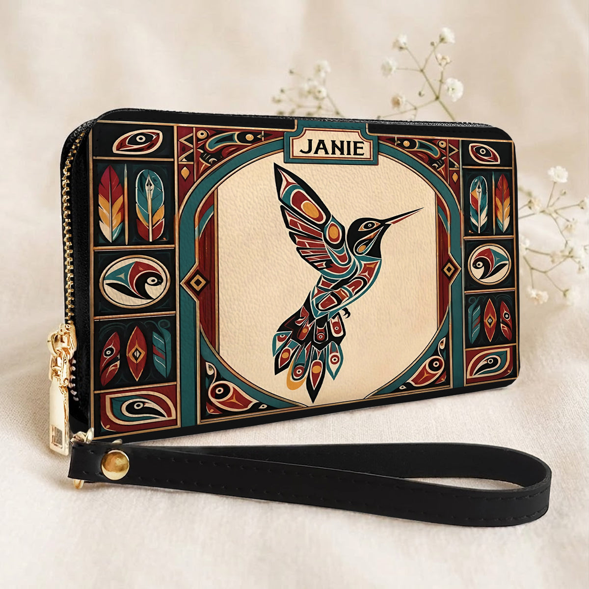 Hummingbird Heritage Flight Personalized Leather Bag