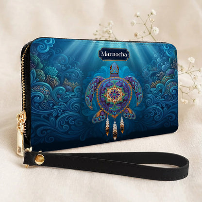 Celestial Turtle Spirit Personalized Leather Bag