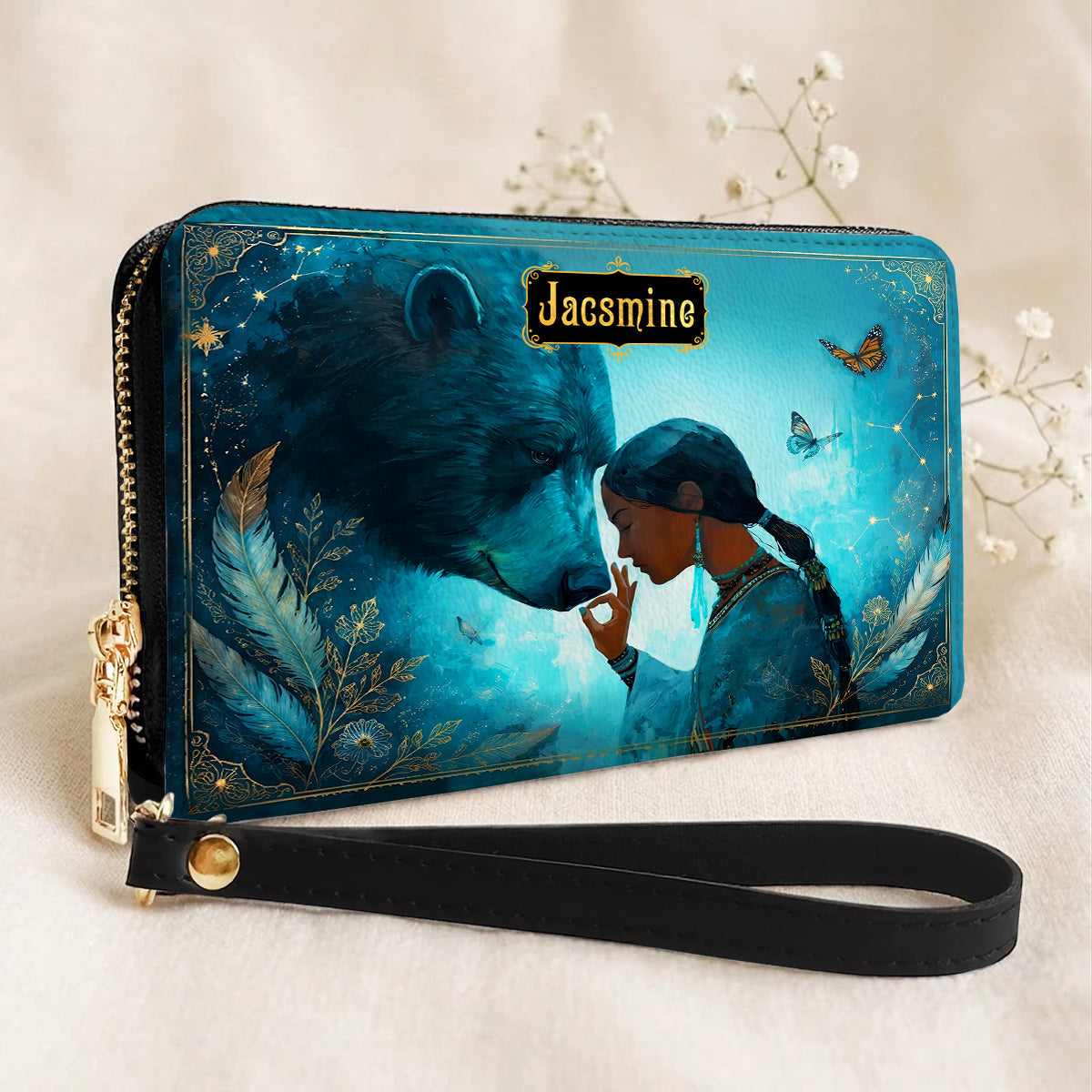 Moonlit Wild Harmony Personalized Leather Bag