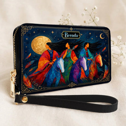 Moonlit Sisters Journey Personalized Leather Bag
