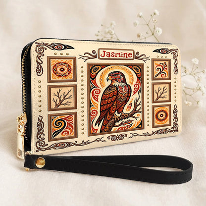 Crimson Hawk Legacy Personalized Leather Bag