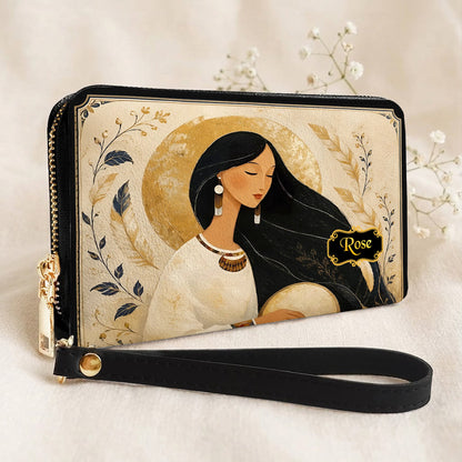 Golden Moon Maiden Personalized Leather Bag