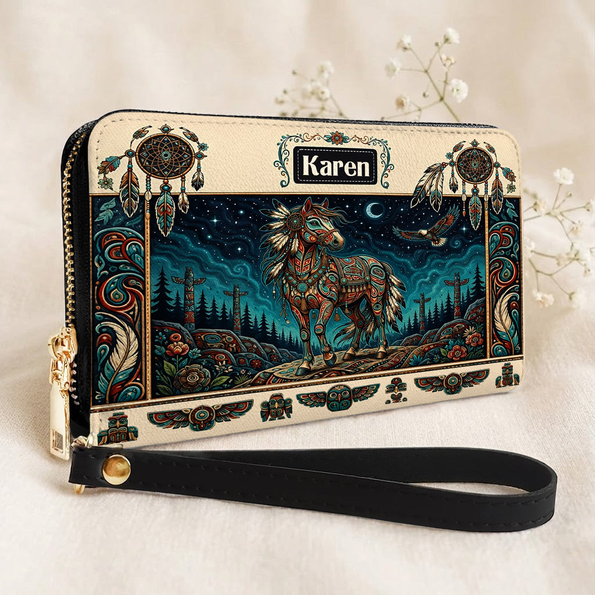 Moonlit Horse Legacy Personalized Leather Bag
