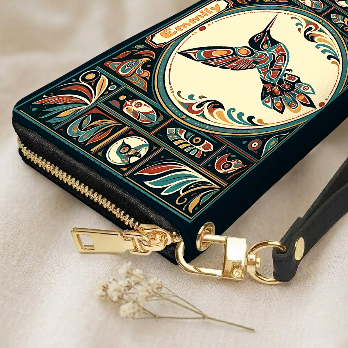 Hummingbird Eternal Grace Personalized Leather Bag