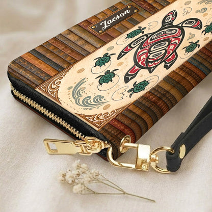 Ocean Turtle Heritage Personalized Leather Bag