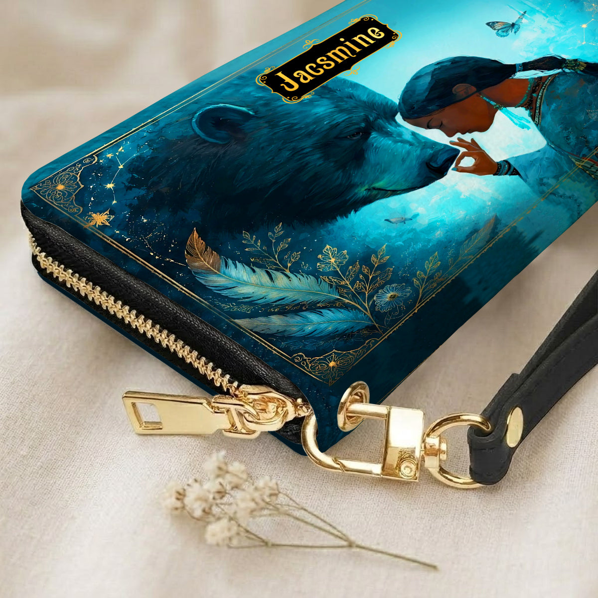 Moonlit Wild Harmony Personalized Leather Bag