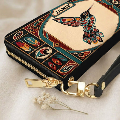Hummingbird Heritage Flight Personalized Leather Bag