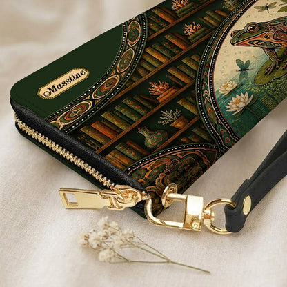 Emerald Frog Harmony Personalized Leather Bag