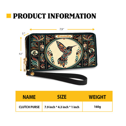 Hummingbird Eternal Grace Personalized Leather Bag