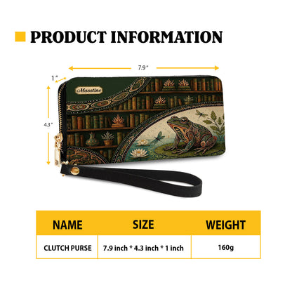 Emerald Frog Harmony Personalized Leather Bag