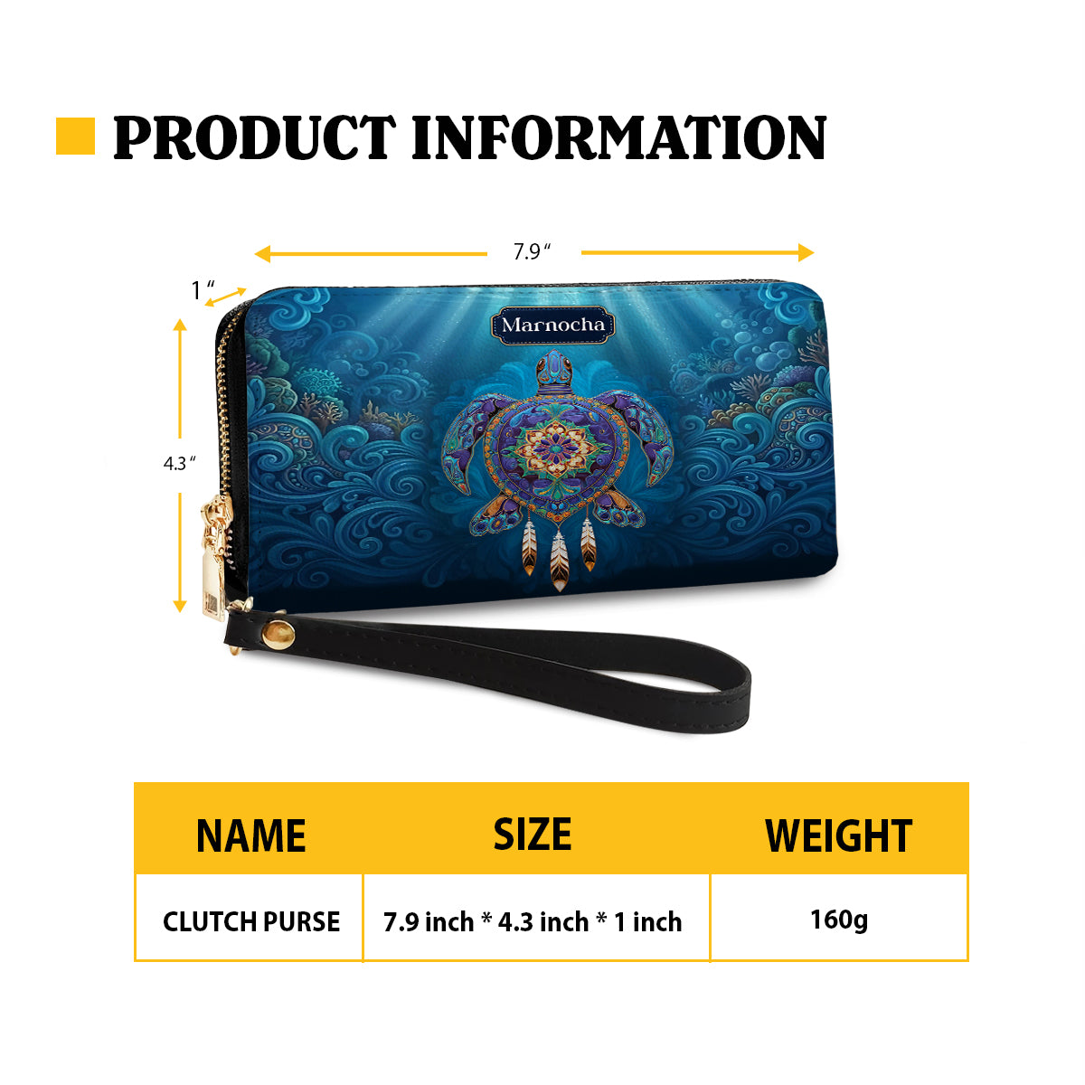 Celestial Turtle Spirit Personalized Leather Bag