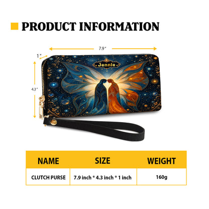 Twin Souls Embrace Personalized Leather Bag