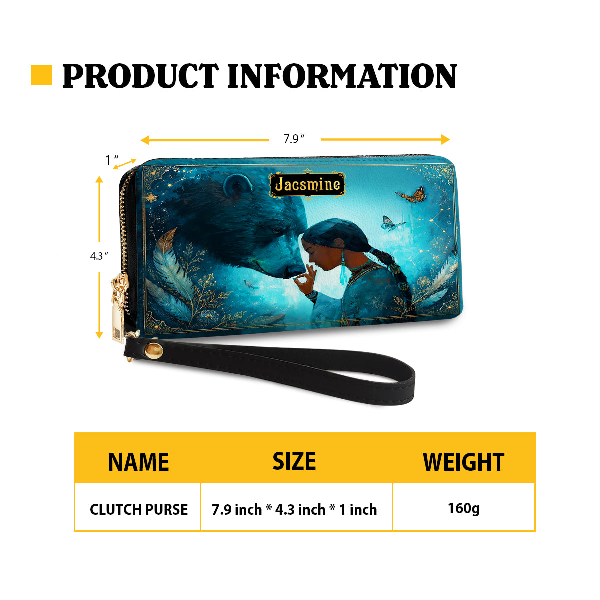 Moonlit Wild Harmony Personalized Leather Bag